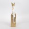 ДЕКОРАТИВНА СКУЛПТУРА ЖЕНА С МАСКА БЯЛО-ЗЛАТО