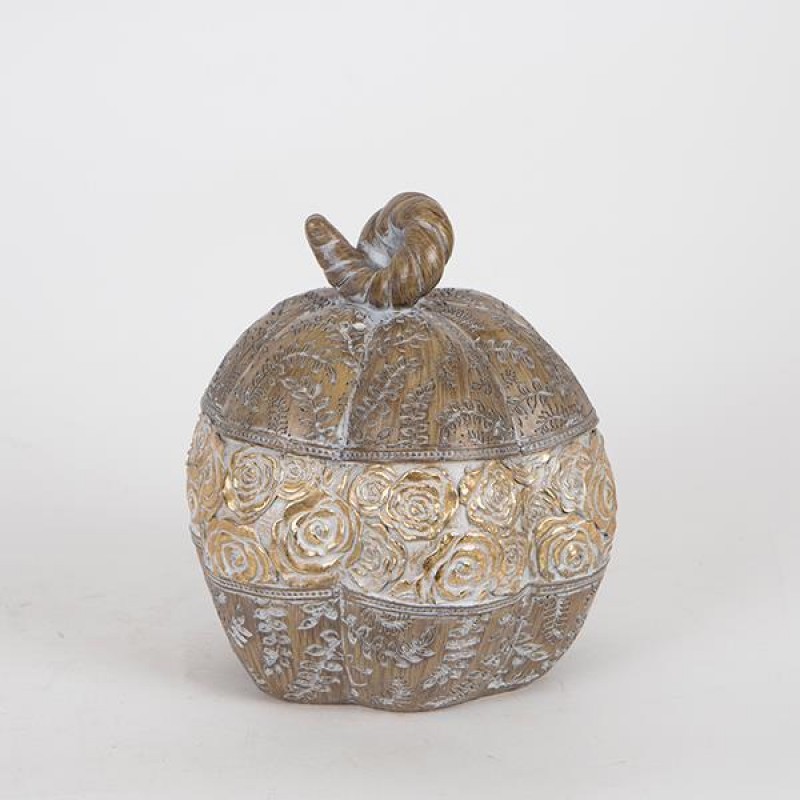 ДЕКОРАТИВНА ТИКВА ЗЛАТНО & КАФЯВО 15.5X15X17CM ДЕКОРАТИВНА ТИКВА ЗЛАТНО & КАФЯВО 15.5X15X17CM