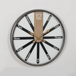 WALL CLOCK, METAL, BLACK, 60x6x60cm 753-10011