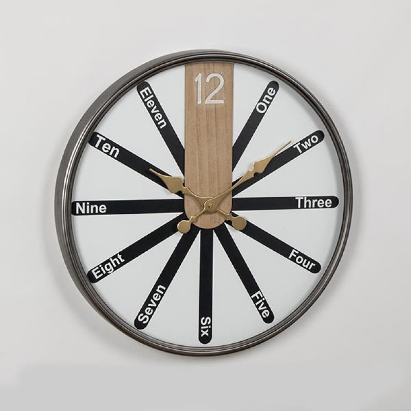 WALL CLOCK, METAL, BLACK, 60x6x60cm 753-10011