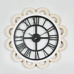 WALL CLOCK, METAL, BLACK, 58x4.5x58cm 753-10012