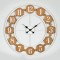 WALL CLOCK, METAL, BROWN, 61x3.5x61cm 753-10013