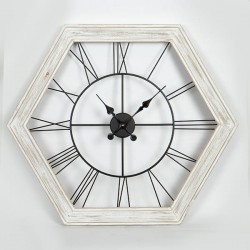WALL CLOCK, METAL, WHITE, 82x4x71cm 753-10014