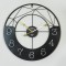 WALL CLOCK, METAL, BLACK-WHITE-GOLD, 60x4.5x60cm 753-10025