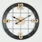 WALL CLOCK, METAL-WOOD, BLACK-NATURAL, 60x4.5x60cm 753-10032