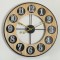 WALL CLOCK, METAL-WOOD, BLACK-NATURAL-GOLD, 60x4.5x60cm 753-10035