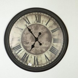 WALL CLOCK, PL, ANTIQUE, BROWN-BEIGE, 76x76x5.7cm 753-12012