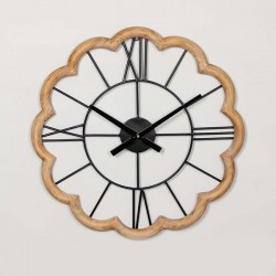WALL CLOCK, WOODEN, NATURAL COLOR, 50x3x50cm 753-13011