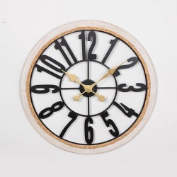 WALL CLOCK, WOOD, WHITE,  60x3,5x60cm 753-13012