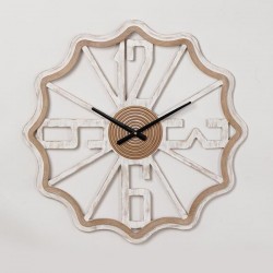 WALL CLOCK, WOODEN, WHITE, 60x3,5x60cm 753-13013