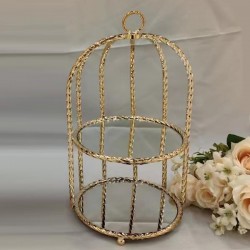 МЕТАЛНА ПОСТАВКА ЗА ТОРТА С ОГЛЕДАЛО, ЗЛАТИСТА, 23X42 СМ МЕТАЛНА ПОСТАВКА ЗА ТОРТА С ОГЛЕДАЛО, ЗЛАТИСТА, 23X42 СМ