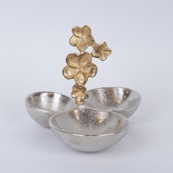 DESSERT TOWER, METAL, GOLD-SILVER, 26x19x20cm 754-11028 DESSERT TOWER, METAL, GOLD-SILVER, 26x19x20cm 754-11028