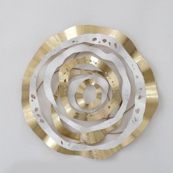 WALL DECOR, METALLIC, FLOWER, GOLD , 66.7x64.8x7.0cm 755-10032 WALL DECOR, METALLIC, FLOWER, GOLD , 66.7x64.8x7.0cm 755-10032