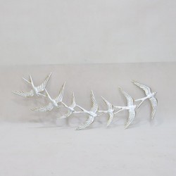 WALL DECOR, METALLIC, BIRDS, SILVER, 81,66x1,3x32,13cm 755-10035 WALL DECOR, METALLIC, BIRDS, SILVER, 81,66x1,3x32,13cm 755-10035