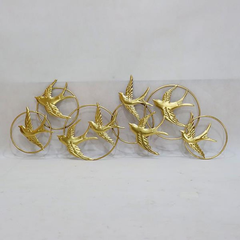 WALL DECOR, METALLIC, BIRDS, GOLD, 67,69x1,27x38,74cm 755-10038