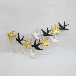 WALL DECOR, METALLIC, BIRDS, SILVER, 100,71x1,7x39,75cm 755-10041 WALL DECOR, METALLIC, BIRDS, SILVER, 100,71x1,7x39,75cm 755-10041