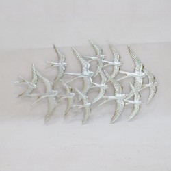 WALL DECOR, METALLIC, BIRDS, GOLD, BLACK & WHITE, 99,7x1,3x54,99cm 755-10043 WALL DECOR, METALLIC, BIRDS, GOLD, BLACK & WHITE, 99,7x1,3x54,99cm 755-10043
