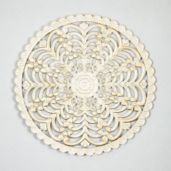 WALL DECOR, GOLD & WHITE, 85X2.5CM 755-10049