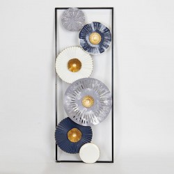 WALL DECOR, WHITE, BLUE & GREY, 80x29.5x3cm 755-10065