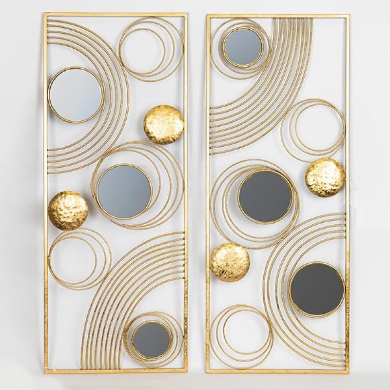 WALL DECOR, GOLD, SET 2PCS, 80x31.5x2.5cm 755-10070