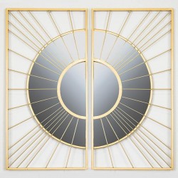 WALL DECOR,  GOLD, SET 2PCS, 80x40x2.5cm 755-10072