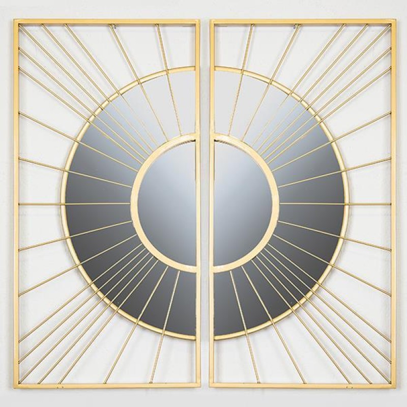 WALL DECOR,  GOLD, SET 2PCS, 80x40x2.5cm 755-10072