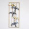 WALL DECOR, METALLIC, BIRDS, GOLD & GREY, 24.8x61.0x3.8cm 755-10077