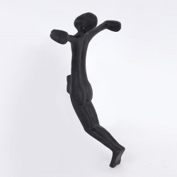 WALL DECOR, MAN, PLAIN, METALLIC, BLACK, 20x13x29cm 755-10081 WALL DECOR, MAN, PLAIN, METALLIC, BLACK, 20x13x29cm 755-10081