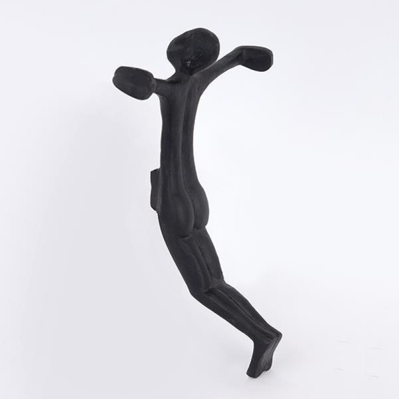WALL DECOR, MAN, PLAIN, METALLIC, BLACK, 20x13x29cm 755-10081