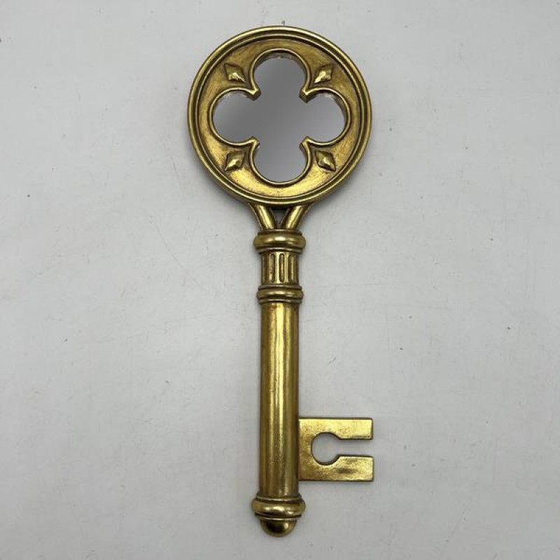 WALL DECOR, KEY, GOLD & BLACK, 13.5x2.3x37cm 755-10085