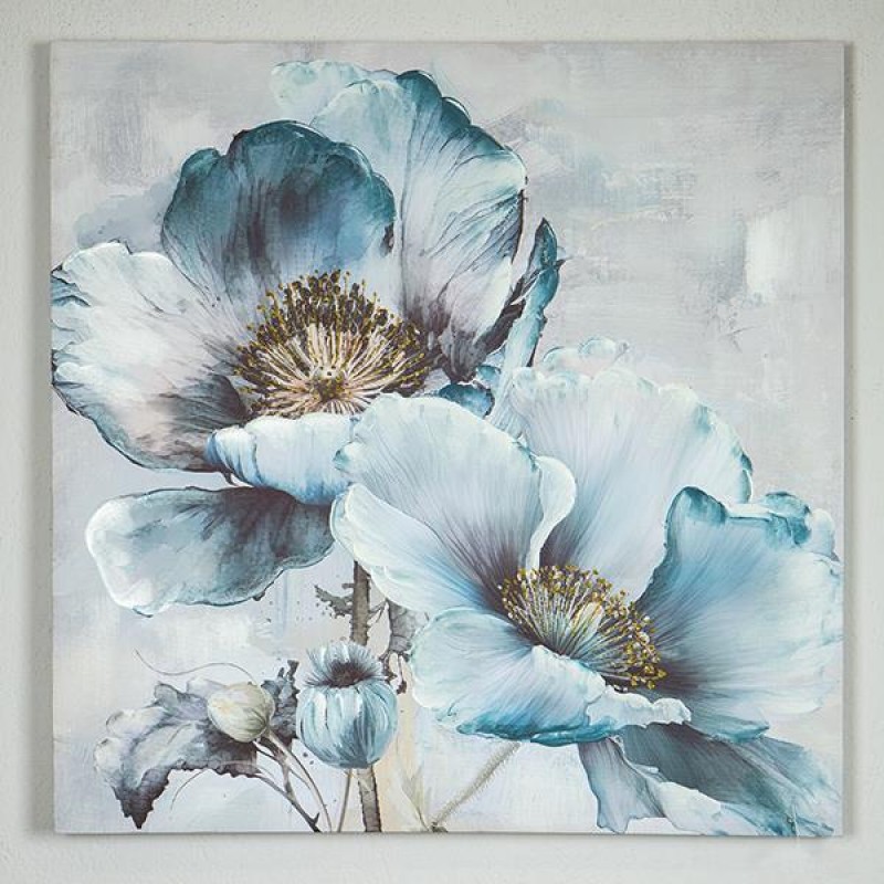 CANVAS WALL ART, FLOWERS, 80x80x3.5cm 755-12015