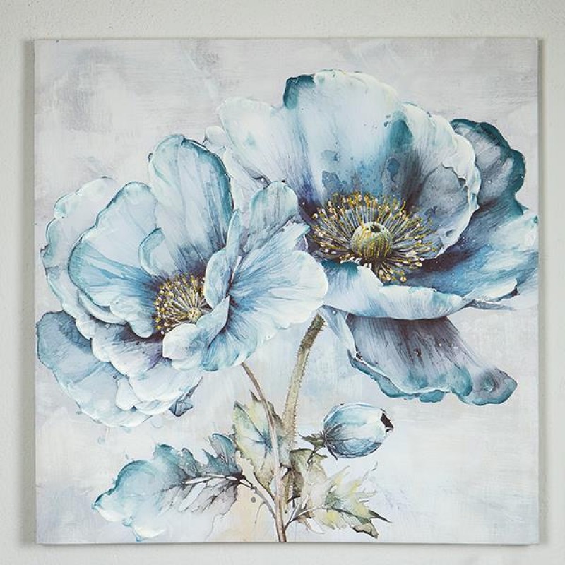 CANVAS WALL ART, FLOWERS, 80x80x3.5cm 755-12016
