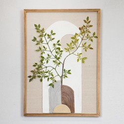 CANVAS WALL ART, PLANT, BROWN-BEIGE, GREY & GREEN, 50x70x3cm 755-12043 CANVAS WALL ART, PLANT, BROWN-BEIGE, GREY & GREEN, 50x70x3cm 755-12043
