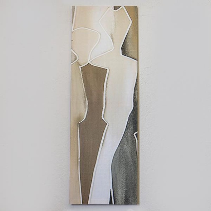 CANVAS PRINT,  WOMEN FIGURES,  CREAM-BEIGE, 30x90cm 755-12080