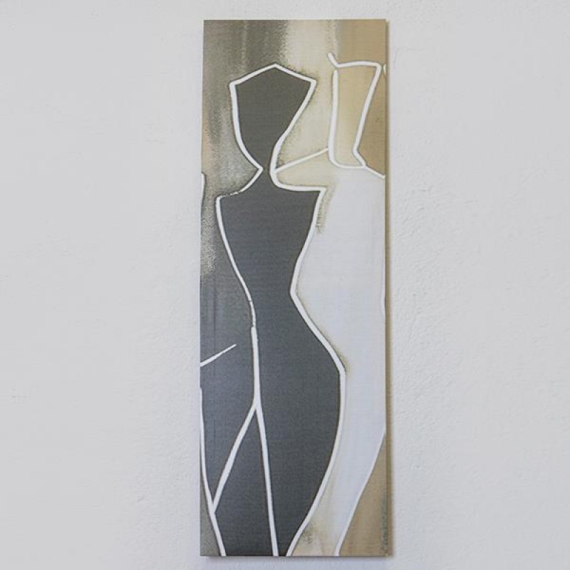 CANVAS PRINT,  WOMEN FIGURES,  CREAM-BEIGE, 30x90cm 755-12081