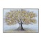 CANVAS  PAINTING,GOLD FRAME, TREE, GREY-BLACK & GOLD, 120x80x3.5cm 755-12138