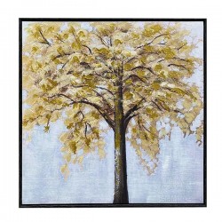 CANVAS PAINTING, GOLD FRAME, TREE, GREY-BROWN & GOLD, 60x60x3.5cm 755-12141 CANVAS PAINTING, GOLD FRAME, TREE, GREY-BROWN & GOLD, 60x60x3.5cm 755-12141