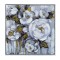 CANVAS  PAINTING,  FLOWERS, BROWN & GOLD, 60x60x3.5cm 755-12143