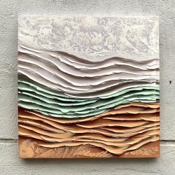 CANVAS PAINTING, WAVES, WHITE, LIGHT GREEN & LIGHT BROWN, 60x60x2.3cm 755-12150 CANVAS PAINTING, WAVES, WHITE, LIGHT GREEN & LIGHT BROWN, 60x60x2.3cm 755-12150