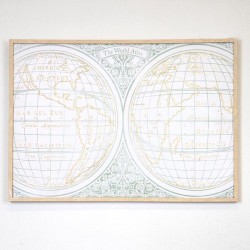 РАМКИРАНА СТЕННА КАРТИНА С МАЗИЛКА, ДВОЙНА СФЕРА, КРЕМ-БЕЖ-ЗЕЛЕН, 50X70X3 СМ РАМКИРАНА СТЕННА КАРТИНА С МАЗИЛКА, ДВОЙНА СФЕРА, КРЕМ-БЕЖ-ЗЕЛЕН, 50X70X3 СМ