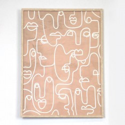 FRAMED CANVAS, WITH  STYROFOAM, BROWN- WHITE, 45x60x2,2CM 755-12175