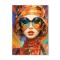CANVAS, FEMALE WITH GLASSES, MULTICOLOR, 60x80x2.5cm 755-12201