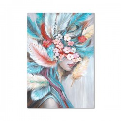 CANVAS PAINTING, WOMAN WITH WINGS, MULTICOLOR, 80x120x3cm 755-12216