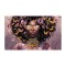 CANVAS PAINTING, WOMAN AND BUTTERFLIES, BROWN-BLACK, 60x100x3cm 755-12219