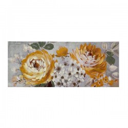 CANVAS PICTURE, FLOWER, WHITE & GREY & ORANGE, 55x135x3cm 755-12226