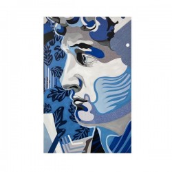 CANVAS PICTURE, MAN, WHITE & GREY & BLUE, 80x120x3,5cm 755-12233 CANVAS PICTURE, MAN, WHITE & GREY & BLUE, 80x120x3,5cm 755-12233