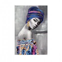 CANVAS PICTURE, WOMAN, BLACK & BLUE, 80x120x3,5cm 755-12234 CANVAS PICTURE, WOMAN, BLACK & BLUE, 80x120x3,5cm 755-12234
