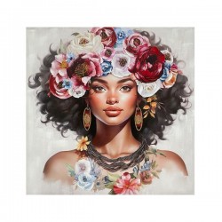 CANVAS PICTURE, WOMAN WITH FLOWERS, MULTICOLOR, 100x100x3cm 755-12238 CANVAS PICTURE, WOMAN WITH FLOWERS, MULTICOLOR, 100x100x3cm 755-12238