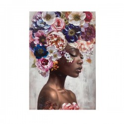 CANVAS PICTURE, WOMAN WITH FLOWERS, MULTICOLOR, 80x120x3cm 755-12239 CANVAS PICTURE, WOMAN WITH FLOWERS, MULTICOLOR, 80x120x3cm 755-12239