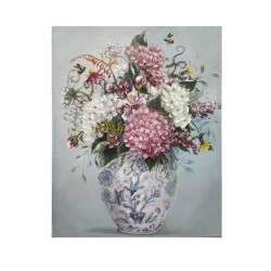 КАНВАС КАРТИНА С ВАЗА И ЦВЕТЯ МУЛТИЦВЕТНА 80X100X3CM